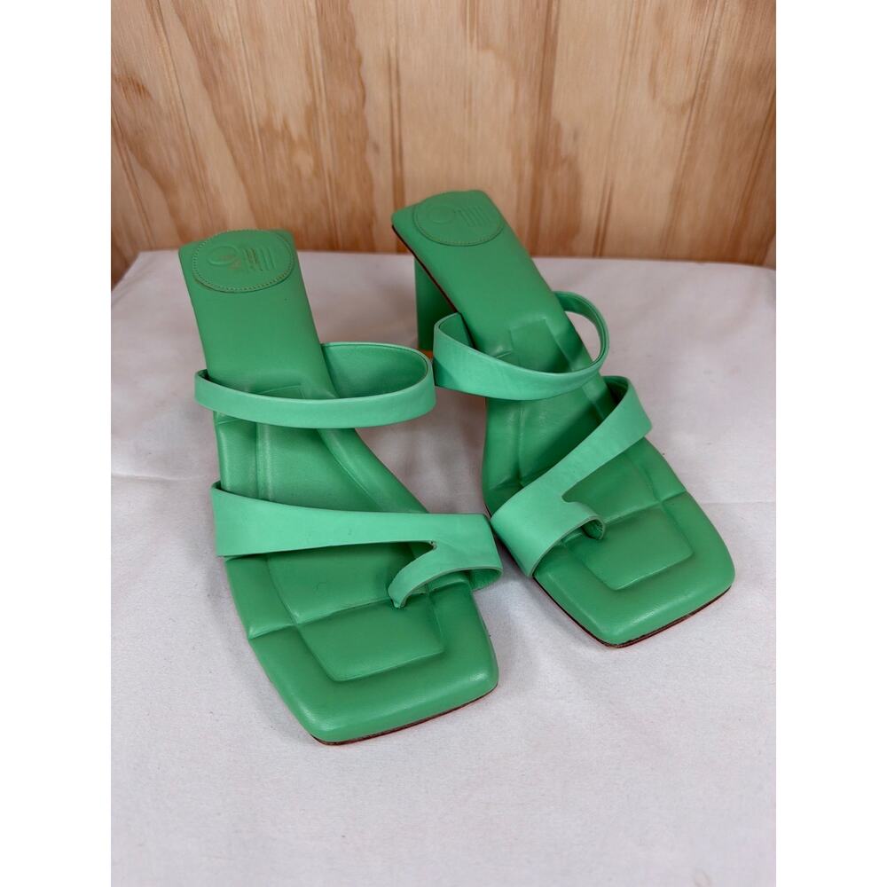 Oncept Monaco Strappy Heeled Sandals Jade Green Leather Women